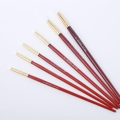 6 PCS Artists Painting Brush Set Nylon Hair Plastic Handle Acrylic Watercolor Pointed Tip Drawing Test Pen