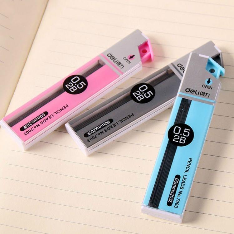 3 PCS 2B Pencil Lead Refill Automatic Pencil Rod Refills Stationery for Office School, Random Color Delivery(0.5mm 2B Pencil Lead)