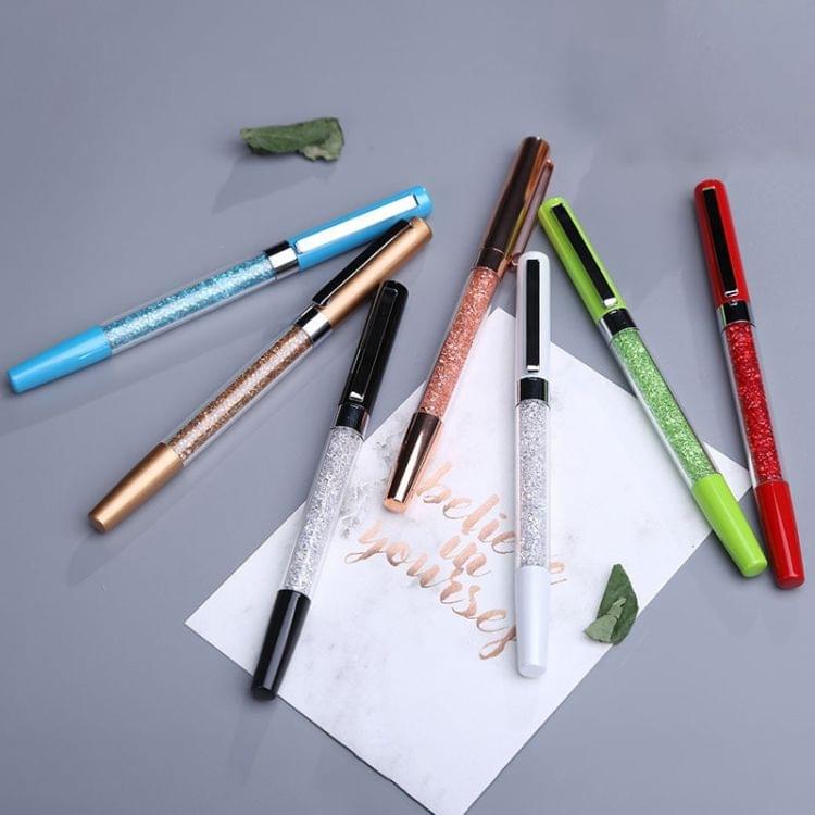 Black Ink Refill Metal Crystal Pen Ballpoint Pens Gift School Stationery Office Supplies, Random Color Delivery