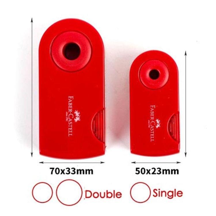 2 PCS Manual Push Pull Pencil Sharpener Single Hole Double Hole Multi-functional Office Stationery(Double red)