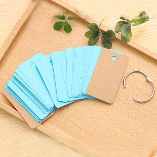 Notepad Reciting Note Book Writing Portable School Supply Loose-Leaf Mini Stationery Vocabulary Book(Blue)