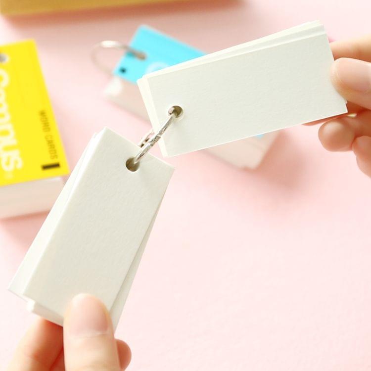 Portable Campus Words Cards Mini Blank Memo Simple Notebook(Yellow)