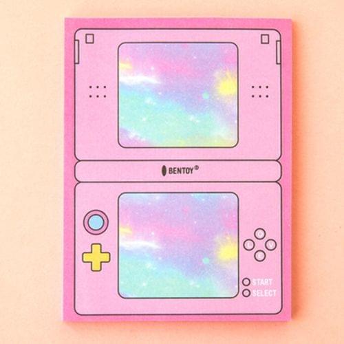 Creative Computer Game Machine Modeling Memo Pad Pink Girl Heart N Times Sticky Notes Bookmark Gift Stationery(Game machine)