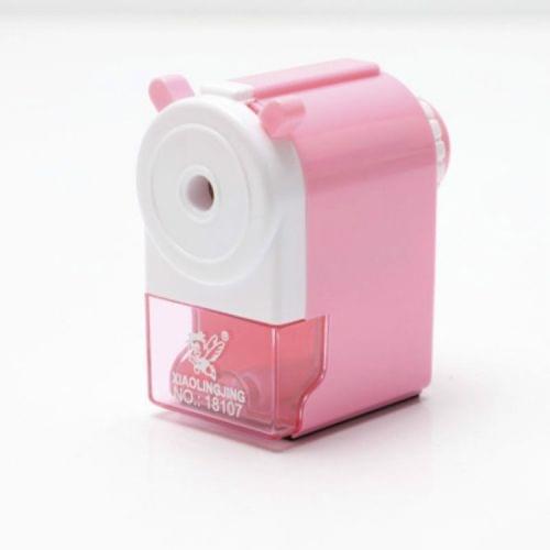 Cartoon Animals Pattern Windmill Pencil Sharpeners Kids School Supplies(18107-Pink)