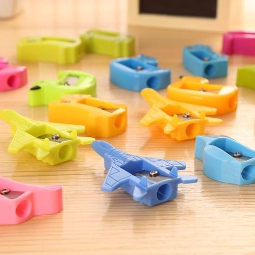 10 PCS Mini Pencil Sharpener School Creative Stationery Cartoon Cute Shape Pencil Machine, Random Color