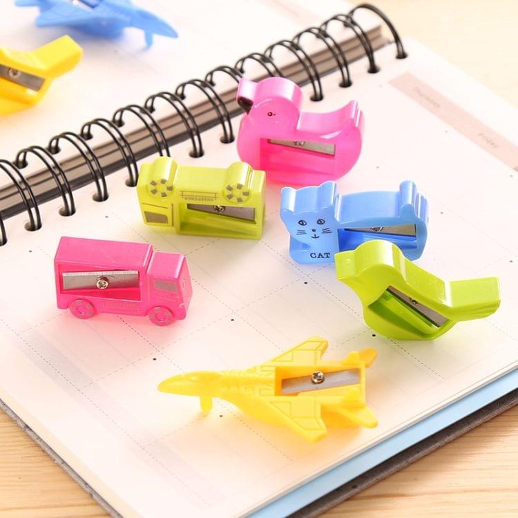 10 PCS Mini Pencil Sharpener School Creative Stationery Cartoon Cute Shape Pencil Machine, Random Color