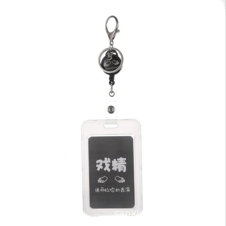 5 PCS Transparent ID Badge Case Card Holder(Big Face Rabbit)