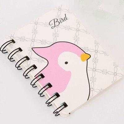 3 PCS Cute Animals Mini Spiral Notebook Agenda  Daily Weekly Planner Time Organizer School Supplies(Bird)