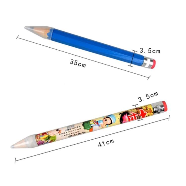 10PCS 35cm Colorful Thick Wooden Pencil for Gifts