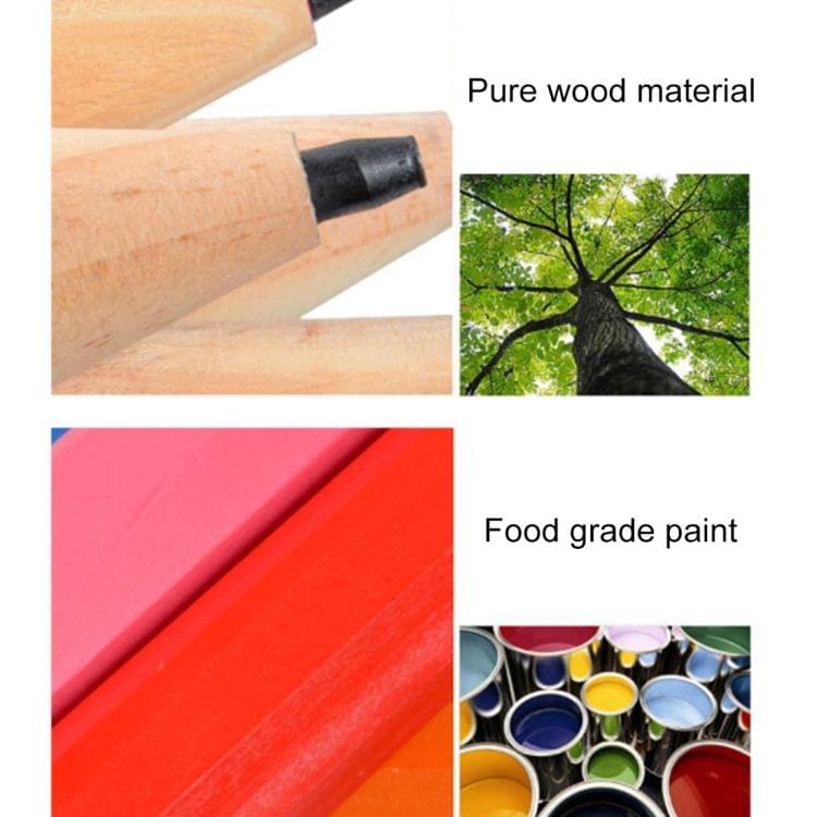 10PCS 35cm Colorful Thick Wooden Pencil for Gifts