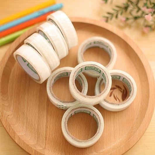 5 PCS 10m School Office Stationery Cute Transparent Lace Pattern Decorative Tape, Random Style Delivery (White)