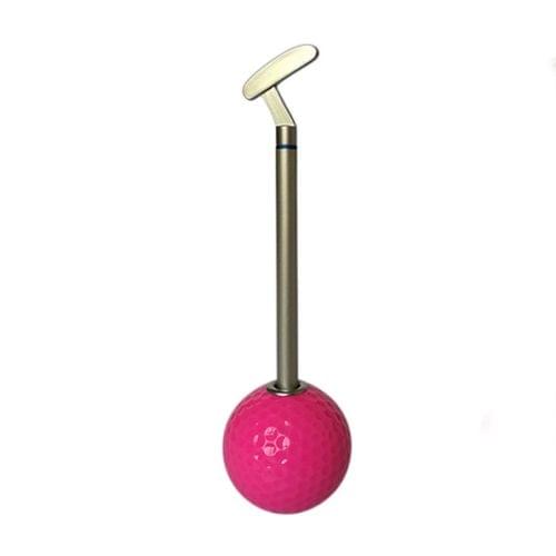 Golf Club Shape Ballpoint Pens, Push Rod Head (Rose Red)