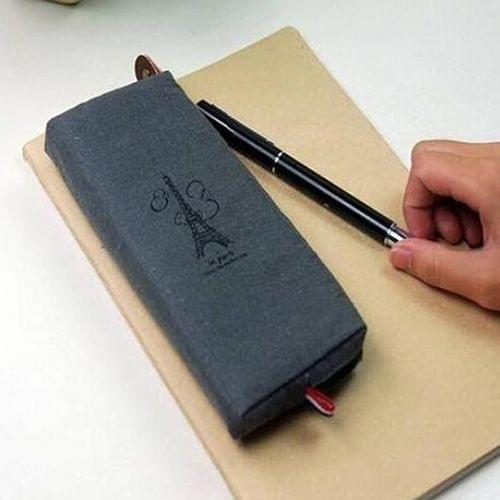 Retro Canvas Makeup Bag Cosmetic Case Coin Pouch Zipper Bag Purse Stationery Pen Bag(Hanger)