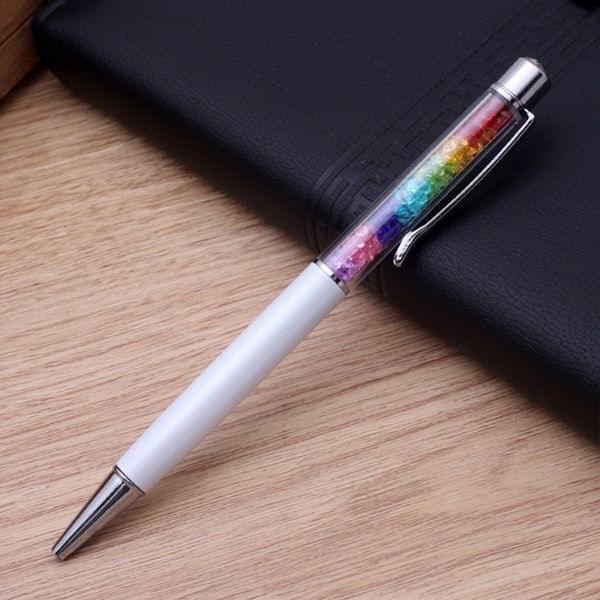 5 PCS Fashion Creative Stylus Colorful Crystal Ballpoint Pen Writing Stationery Office School Pen, Random Color Delivery