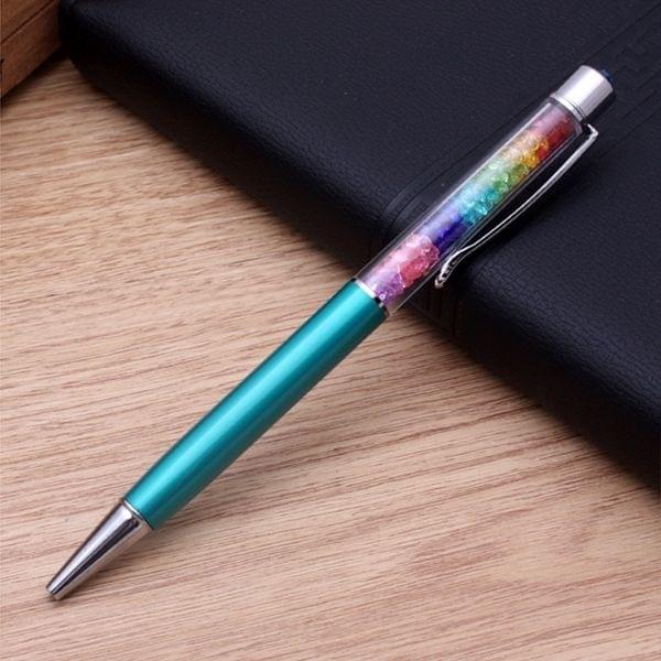 5 PCS Fashion Creative Stylus Colorful Crystal Ballpoint Pen Writing Stationery Office School Pen, Random Color Delivery