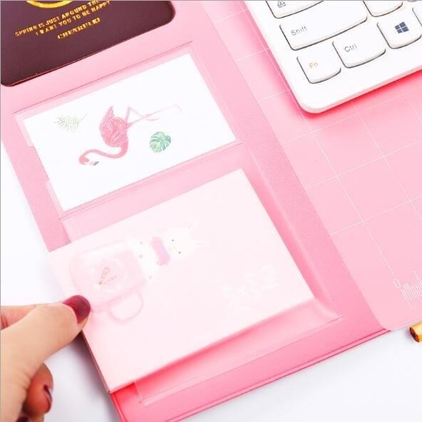 2 PCS Creative PVC Waterproof Multifunctional Desk Organizer Case Computer Keyboard Mouse Mat Set School Office Stationery Supplies(Coffee)