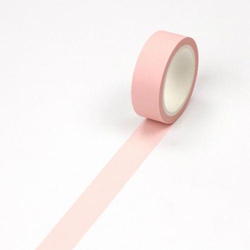 Soft Color Washi Tape Pure DIY Masking Decorative Stickers Stationery(Light Pink)