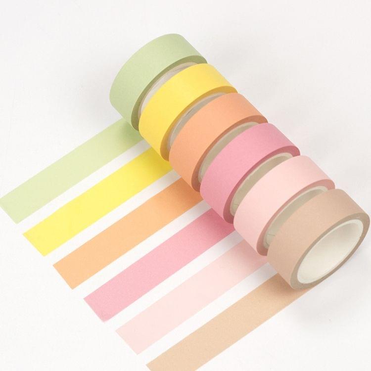 Soft Color Washi Tape Pure DIY Masking Decorative Stickers Stationery(Light Pink)