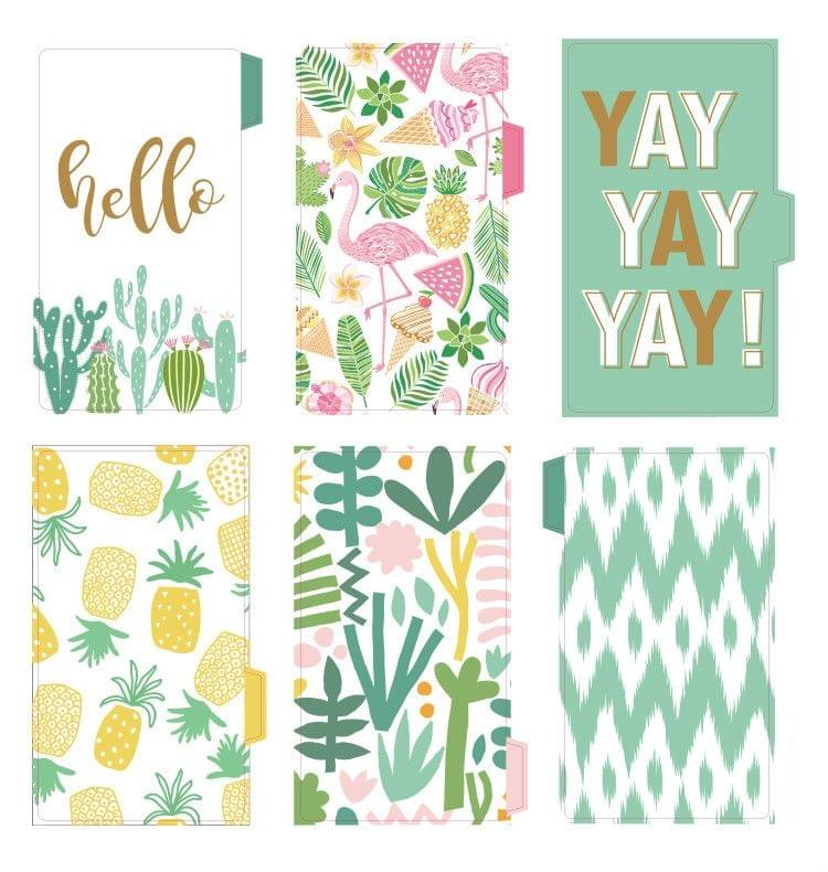 5 PCS A5 Notebook Index Pages Replacement Core Kawaii Diary Planner Dividers 6 Holes Loose Leaf Spiral Labels Journal Accessories, Size:A6(Back In Time)