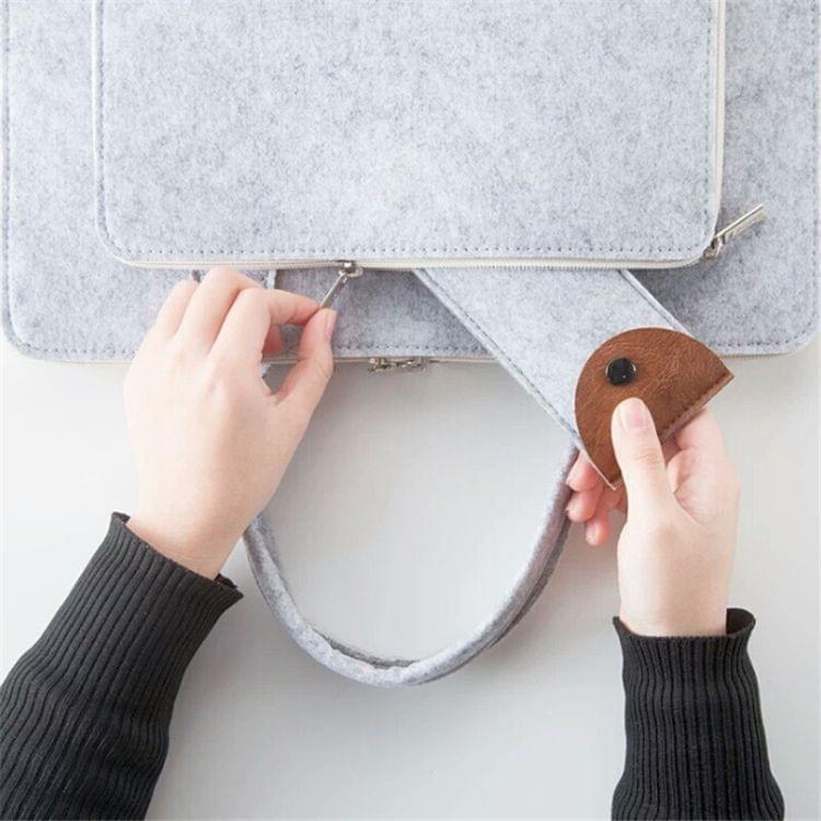5 PCS Large Capacity Felt Bag Stationery Bag(Black)