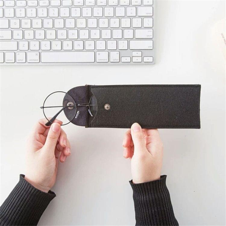 5 PCS Large Capacity Felt Bag Stationery Bag(Black)