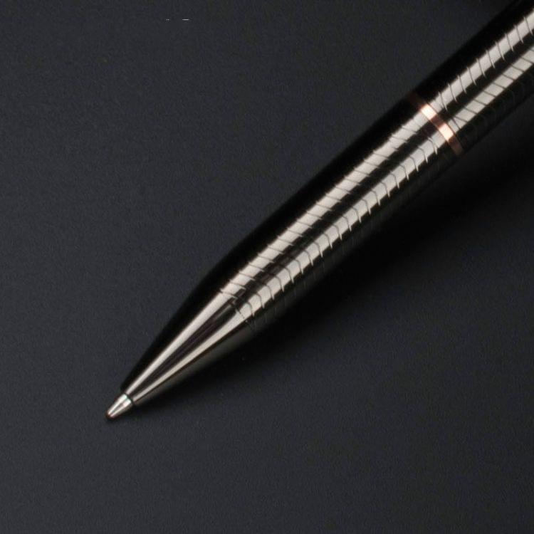 2 PCS Luxury 163 Series Wave Cover Ballpoint Pen Stationery Office School Supplies Writing Pens(Gray w)