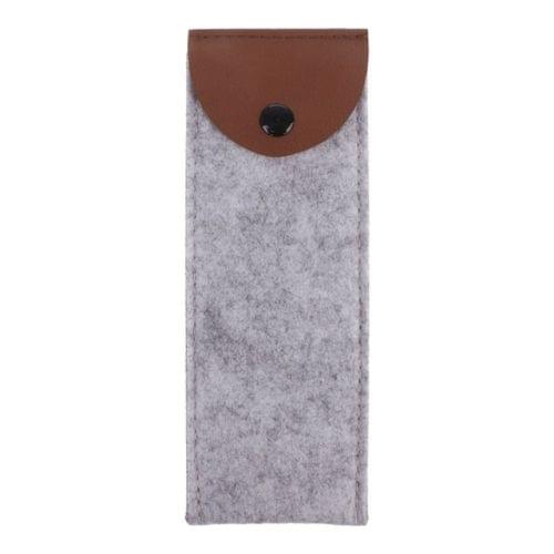 5 PCS Large Capacity Felt Bag Stationery Bag(Grey)