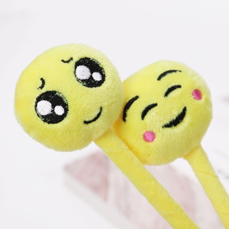 3 PCS Cute Cartoon Plush Ballpoint Pen Emoji Stationery Kids Children Student School Office Supplies, Random Color Delivery