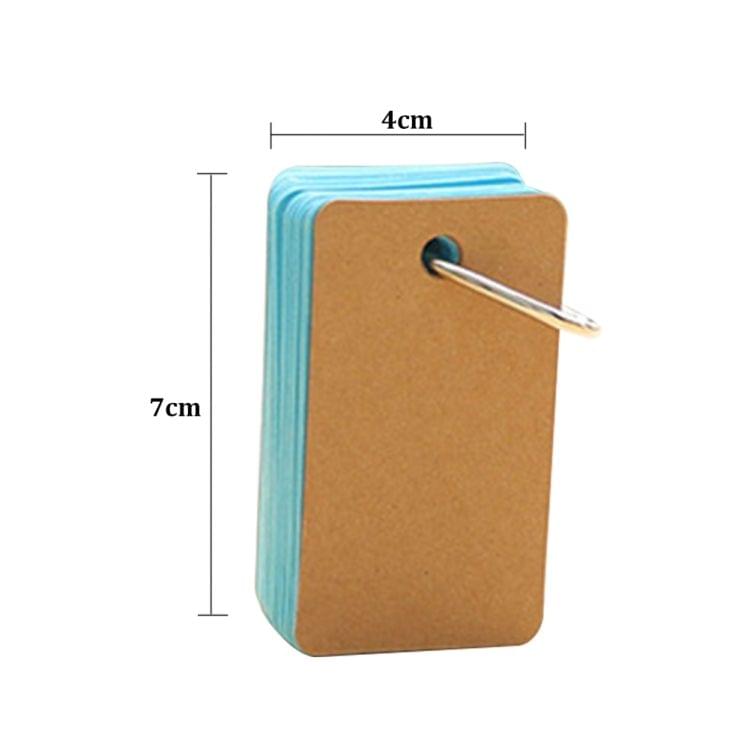 Notepad Reciting Note Book Writing Portable School Supply Loose-Leaf Mini Stationery Vocabulary Book(Beige)