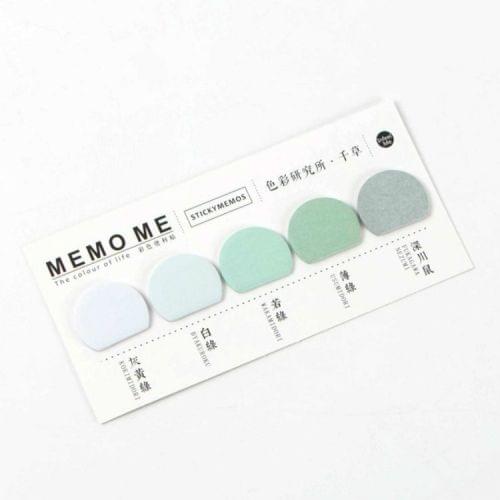 Round Shape Various Colorful Self-Adhesive N Times Memo Pad Sticky Notes Bookmark School Office Stationery Supply(C11-Grass)