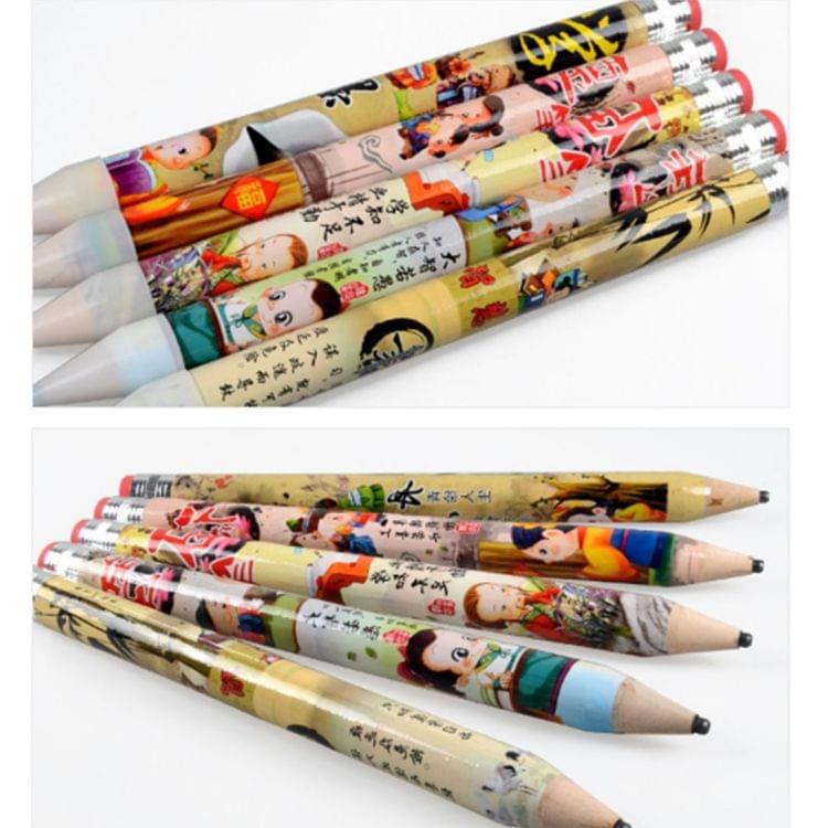 10PCS 35cm Classical Thick Wooden Pencil for Gifts