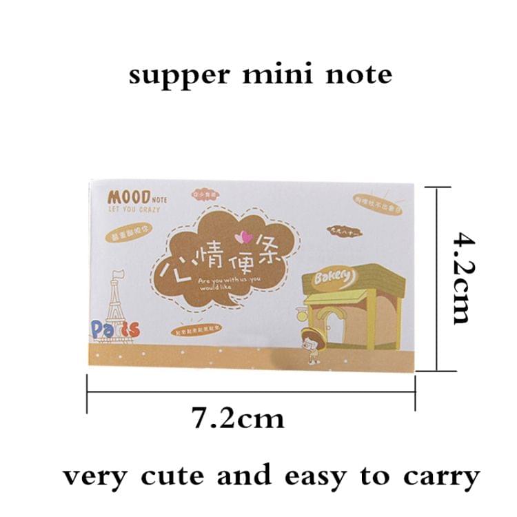 5 PCS Mini Cute Kawaii Mood Note Pattern Notebook Memo Pad Blank Paper, Random Color Delivery
