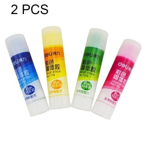 2 PCS School Supplies Solid Glue High Viscosity Color Without Formaldehyde Solid Glue, Random Color Delivery