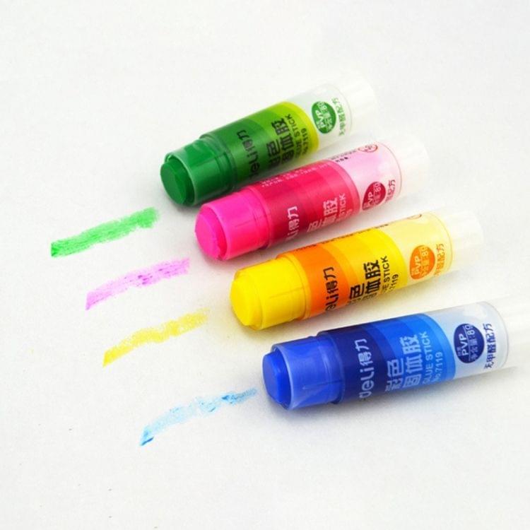 2 PCS School Supplies Solid Glue High Viscosity Color Without Formaldehyde Solid Glue, Random Color Delivery