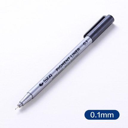 Micron Ink Marker Pen Black Fineliner Sketching Pens 0.1mm