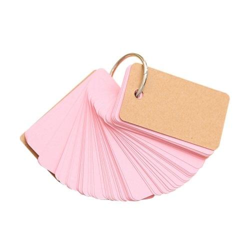 Notepad Reciting Note Book Writing Portable School Supply Loose-Leaf Mini Stationery Vocabulary Book(Pink)