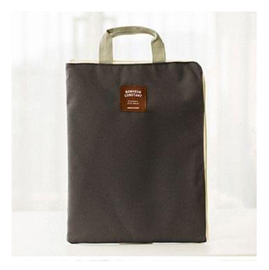 Canvas A4 File Folder Document Bag Business Briefcase Paper Storage Organizer Bag Stationery School Office Supplies(Dark Gray)