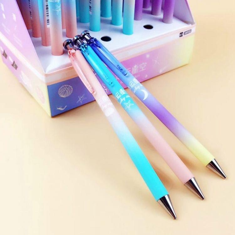 10 PCS Cute Moon Star Space Star Creative Automatic Pen Kids School Supplies Stationery,Random Color Delivery(0.5mm)