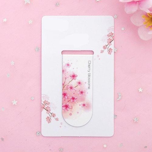 4 PCS Romantic Creative Cherry Magnetic Bookmark Student Stationery Gift School Office Supplies(Full of Sakura)