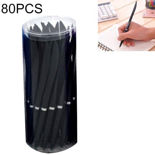 80 PCS / 2 Boxes 0.7mm Knife-Shaped Blue-Ink Ballpoint Pen for Express & Advertising & Office(Black)