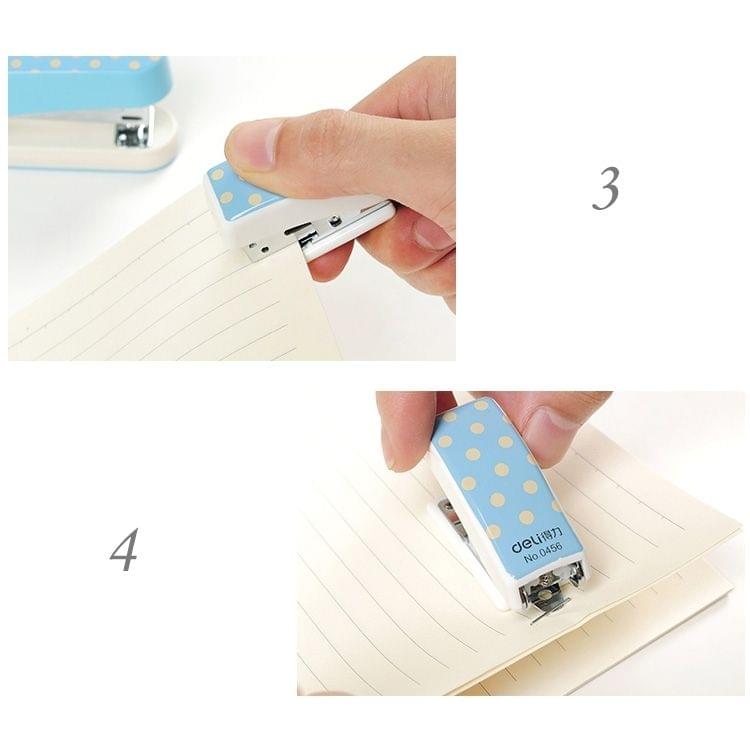 Creative Stationery Deli Geometry Stapler Colorful Fashion Stapler School Office Supplies Small, Size: 4.9*2.2cm, Random Color Delivery