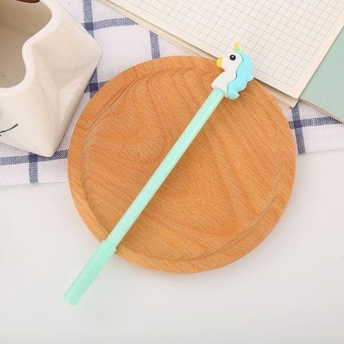 4 PCS Cartoon Unicorn Neutral Student Pen(Green)