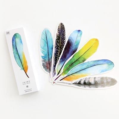30 PCS Cute Creative Colorful Leaf Paper Bookmark Stationery Book Clip