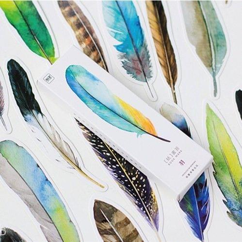 30 PCS Cute Creative Colorful Leaf Paper Bookmark Stationery Book Clip
