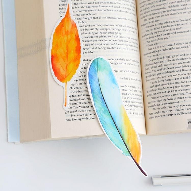 30 PCS Cute Creative Colorful Leaf Paper Bookmark Stationery Book Clip