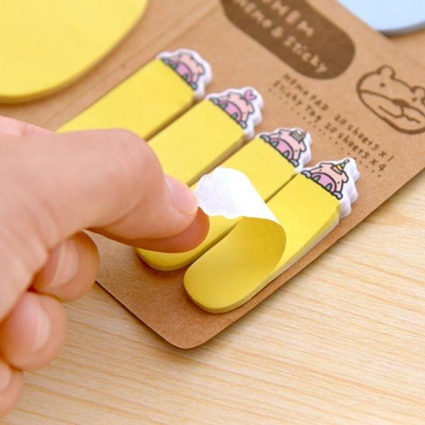 Cute Animal Stationery Memo Paper Sticker Bookmark, Size: 14 x 9cm(Pink)