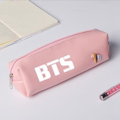 Ponies Trojan Horse Colour Leather Pencil Bag(Pink)