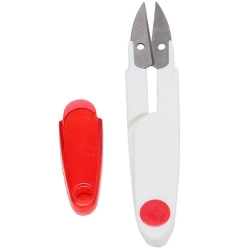 Cross-Stitch Tool Transparent Belt Cover Scissors(Red)