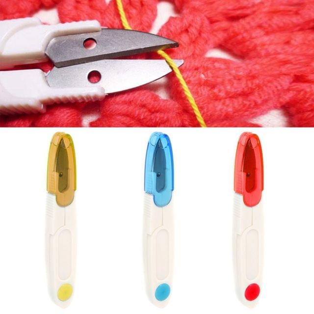 Cross-Stitch Tool Transparent Belt Cover Scissors(Red)