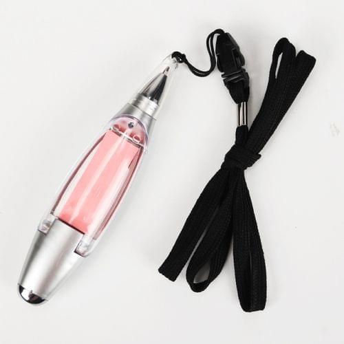 Plastic Lamp Pen Multifunctional Lanyard Memo Pads Lamp Ballpoint Pen School Student Supplies(Silver)